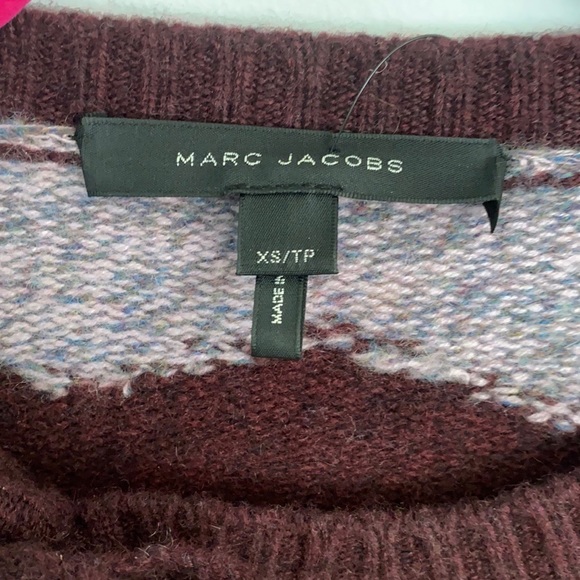 Marc Jacobs cashmere chevron intarsia sweater XS - Picture 6 of 7